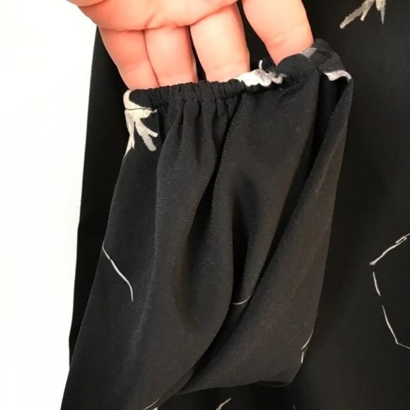 NWT A New Day Floral Print Long Sleeve Dress Black sz XS - Picture 6 of 6